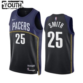 Dres Indiana Pacers Jalen Smith 25 Black Nike 2022-23 City Edition Navy Swingman - Dječji